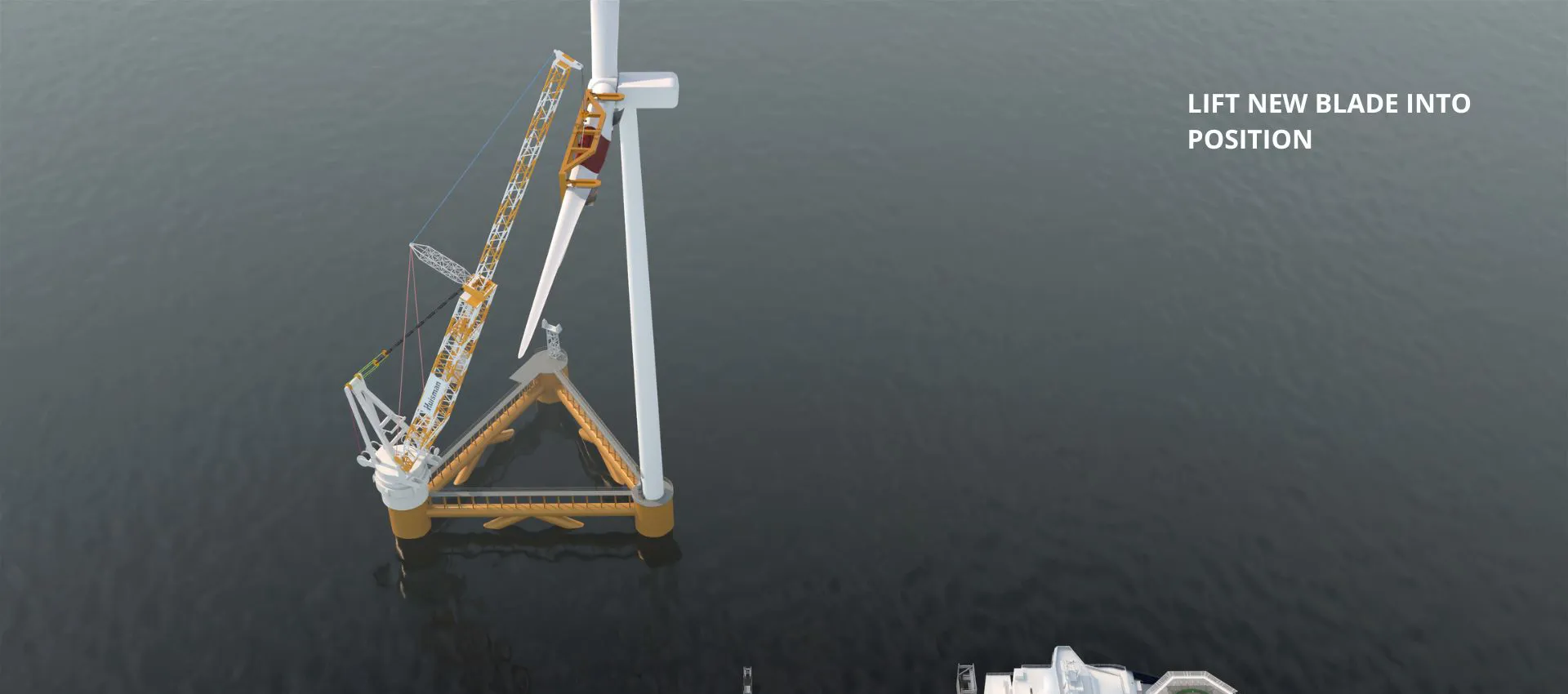 13 Lift new blade into position 3
