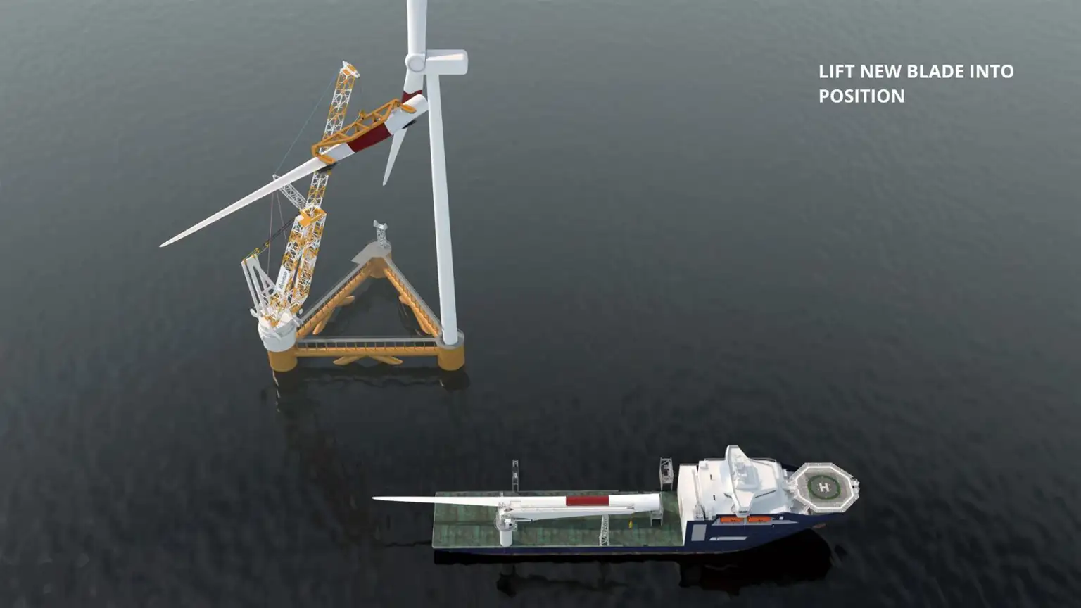 12 Lift new blade into position 2