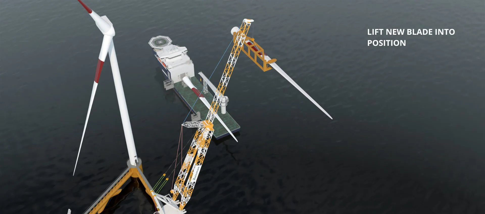 11 Lift new blade into position 1
